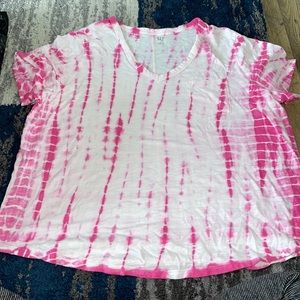 Gap XL TieDye pink and white shirt.